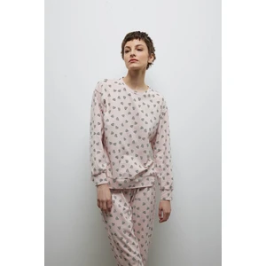 Kadın Pamuklu Uzun Kollu Pijama Üstü