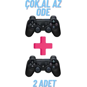 Atasoft 2 Adet Double Ps3 Uyumlu Kablosuz Analog Oyun Kolu Şarj Kablo Hediye