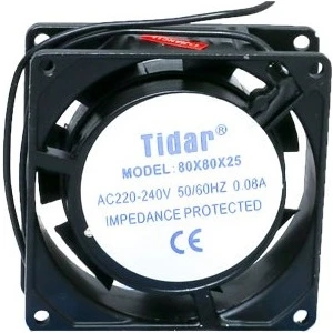 Fan 80X80X25 12 Vdc Plastik Gövde Plastik Kanat Parmak koruma teli hediyeli