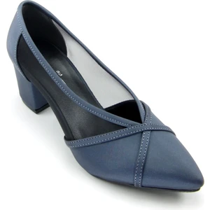 Erkan Saçmacı Mirabella Lacivert Saten Fileli Klasik Ayakkabı