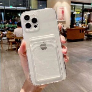 Şeffaf Kartlıklı Kamera Korumalı Kılıf Apple iPhone 11 Uyumlu