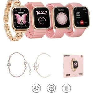 G10 Mini 4 Kordonlu Bileklik Hediyeli Watch 10 Mini Premium Set Amoled Akıllı Saat