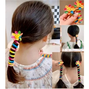 2 Adet Kız Çocuk Trend At Kuyruğu Yaylı Toka Spiral Toka Makarna Burgulu Sarmal Toka