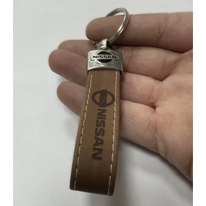 Nissan ve Logolu TERMO DERİ Anahtarlık (Kahverengi)