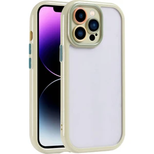 Techno Guru iPhone 14 Pro Max Kılıf Kamera Korumalı Renkli Kenar ve Çerçeve Tasarımlı Vitamin Kapak