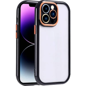 Techno Guru iPhone 14 Pro Max Kılıf Kamera Korumalı Renkli Kenar ve Çerçeve Tasarımlı Vitamin Kapak