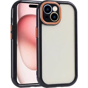 Techno Guru iPhone 15 Kılıf Kamera Korumalı Renkli Kenar ve Çerçeve Tasarımlı Vitamin Kapak