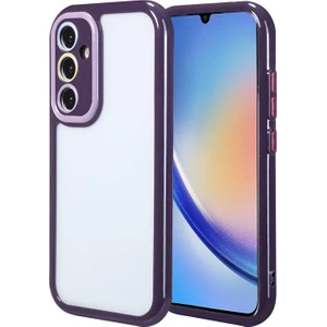 Techno Guru Samsung Galaxy A34 Kılıf Kamera Korumalı Renkli Kenar ve Çerçeve Tasarımlı Vitamin Kapak