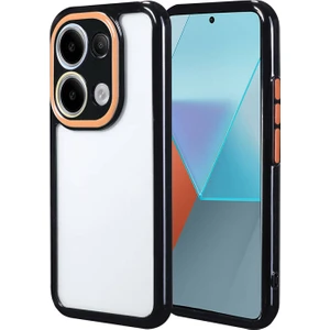 Techno Guru Redmi Note 13 Pro 4g Kılıf Kamera Korumalı Renkli Kenar ve Çerçeve Tasarımlı Vitamin Kapak