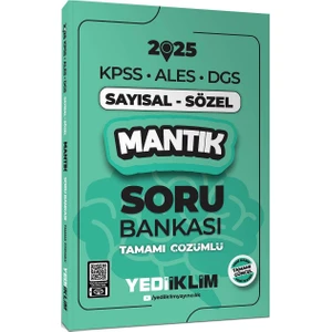 Yediiklim Yayınları 2025 KPSS ALES DGS Sayısal Sözel Mantık Tamamı Çözümlü Soru Bankası