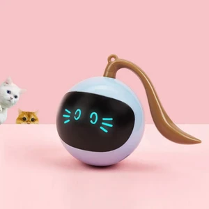 Akıllı Kedi Oyuncağı Kendi Kendine Otomatik Dönen USB Şarjlı Kedi Köpek Oyuncağı