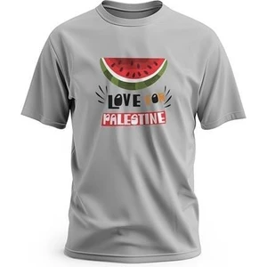 Kısa Kollu Filistin Love For Palstıne Ile Karpuz Dijital Baskılı  S - 2Xl T300021