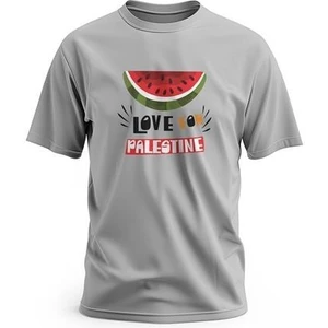 Kısa Kollu Filistin Love For Palstıne Ile Karpuz Dijital Baskılı  S - 2Xl T300021
