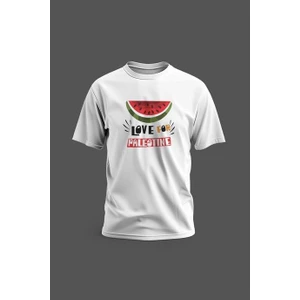Kısa Kollu Filistin Love For Palstıne Ile Karpuz Dijital Baskılı  S - 2Xl T300021
