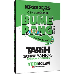 Yediiklim Yayınları 2025 KPSS GK Bumerang Tarih Tamamı Çözümlü Soru Bankası