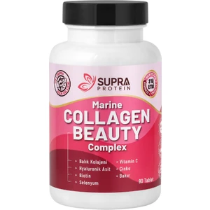 Supra Protein Supra Beauty Collagen 90 Tablet - Cilt, Saç ve Tırnak  Için Balık Kolajeni ve Vitamin Kompleksi
