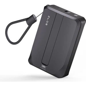 Zlos TINY10C 22.5W 10000 mAh Usb-C ve Lightning Dahili Kablolu Hızlı Şarj Destekli Taşınabilir Mini Powerbank TY10C