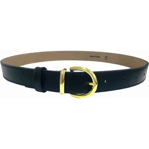 Erenart %100 Hakiki Deri Gold Tokalı Siyah Kemer, Kadın Kemeri  Pantolon Kemeri