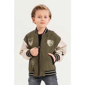 Gold Class Kidswear Gold Class Nakışlı Çift Cepli Su Geçirmez Kolej Erkek Çocuk Ceket