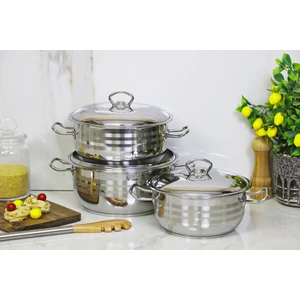Evita Vivales 6 Parça Çelik Tencere Set - Mini