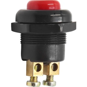 IC-180A-1 Plastik 22 mm Kırmızı Metal Marş Korna Butonu Bas Çek Buton Düğme 2 Pinli