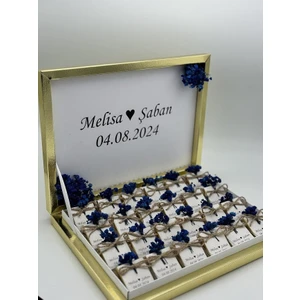 Mirabella Gift Süslemeli Söz Nişan Çikolatası, Isteme Çikolatası Söz Nişan Nikah Kız Isteme Madlen Çikolata 48 Adet