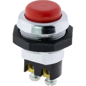 IC-180-1 Yaylı 22 mm Metal Marş Korna Butonu Bas Çek Düğme 2 Pinli