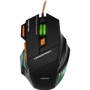 PGS301 Kablolu Rgb Aydınlatma 3200 Dpı Ergonomik Tasarım Optik Gaming Oyuncu Mouse Siyah