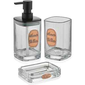 The Mia Globe Banyo Seti 3 Parça Şeffaf 330 ml