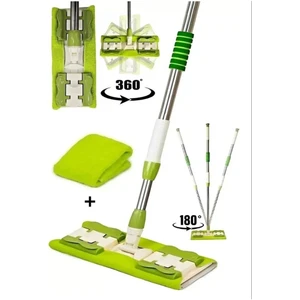 Ahlat Store Mop Mandallı , Kıskaçlı Istediğin Bezi Tak Yer Duvar Cam Silme Mopu (Mikrofiber Yedek Bezli)