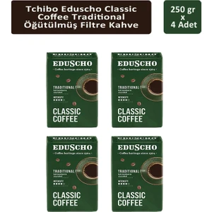 Eduscho Classic Coffee Traditional Öğütülmüş Filtre Kahve 250 gr x 4 Adet