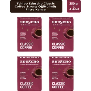Eduscho Classic Coffee Strong Öğütülmüş Filtre Kahve 250 gr x 4 Adet