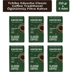 Eduscho Classic Coffee Traditional Öğütülmüş Filtre Kahve 250 gr x 6 Adet