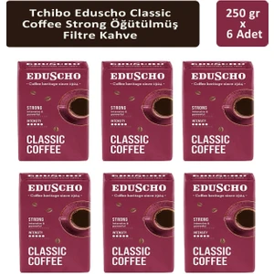 Eduscho Classic Coffee Strong Öğütülmüş Filtre Kahve 250 gr x 6 Adet