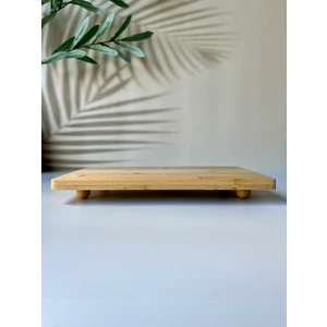 Misket Ayaklı Bambu Sunumluk - Düzenleyici - Yükseltici 27X18X3