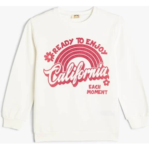 Kız Çocuk Sweatshirt Ekru 5WKG10340AK