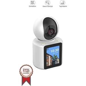 Cmr-11 Monitörlü Smart Ip Full Hd 360° Akıllı Güvenlik Kamerası Bebek Kamerası