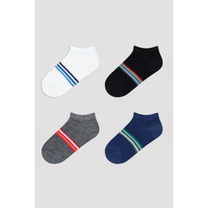 Erkek Çocuk Bright Stripe 4lü Patik Çorap