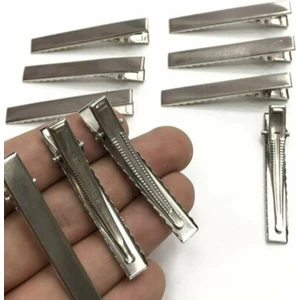 30'lu 4.5 cm Nikel Kaplama Timsa Toka Klips, Pens Toka, Timsah Toka, Saç Tokası