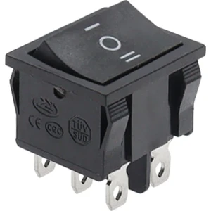 IC-130 Orta Boy Işıksız On Off On Anahtar 6 Pin 3 Kademeli Aç Kapa Düğme Buton