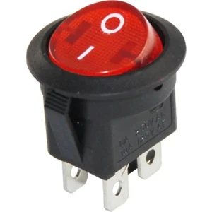 IC-131-4 Yuvarlak Işıklı On Off Anahtar 4 Pin Aç Kapa Düğme Buton 23 mm