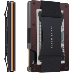 Louise Motto - Cardx - Burano Strap - Yeni Nesil Minimalist Cüzdan & Kartlık Premium Malzeme, Rfıd Korumalı - Kahve