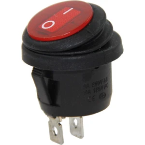 IC-133W Yuvarlak Işıklı Su Geçirmez 2 Pin On Off Anahtar Aç Kapa Düğme Buton 19 x 36 mm