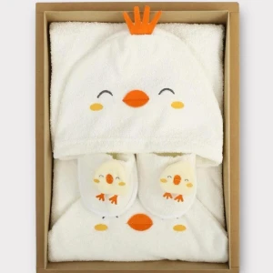 Altıntaş Baby Civciv Desenli Bornoz Seti