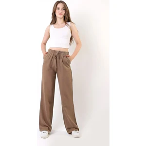 CMZ Collection Kadın Yüksek Bel Bürümcük Kumaş Trend Palazzo Pantolon