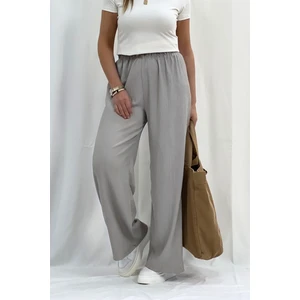 CMZ Collection Kadın Yüksek Bel Bürümcük Kumaş Trend Palazzo Pantolon