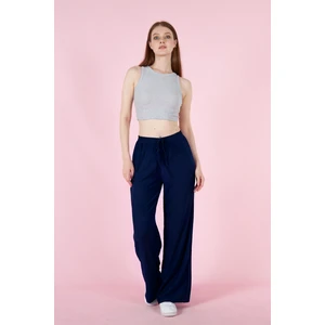 CMZ Collection Kadın Salaş Dökümlü Beli Lastikli Palazzo Pantolon