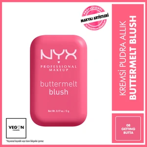 NYX Professional Makeup Buttermelt Blush Kremsi Pembe Pudra Allık - 08 Getting Butta