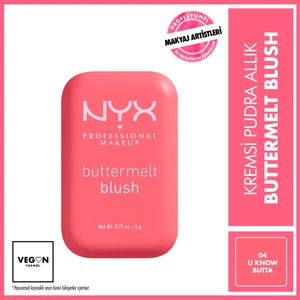 NYX Professional Makeup Buttermelt Blush Kremsi Pembe Pudra Allık - 04 U Know Butta