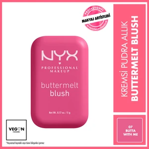 NYX Professional Makeup Buttermelt Blush Kremsi Pembe Pudra Allık - 07 Butta With Me